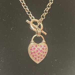 Sterling Silver Pave Necklace